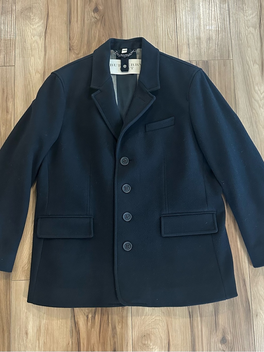 Burberry Men’s Black wool/cashmere Blend coat XXL